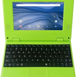  Portable Kids Laptop Computer, 7" Inch IPS Screen Mini Laptop Powered by Android 13.0, Quad Core, 2gb Ram + 32gb ROM, 2* USB, Camera, Bluetooth