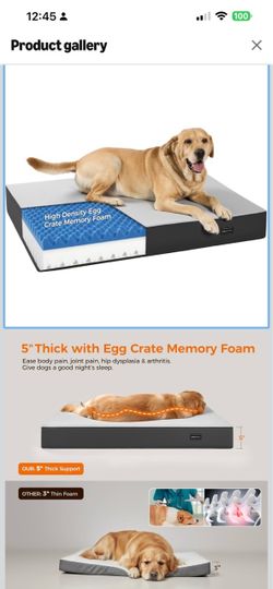 New in box Orthopedic Dog Bed with Egg Crate Memory Foam