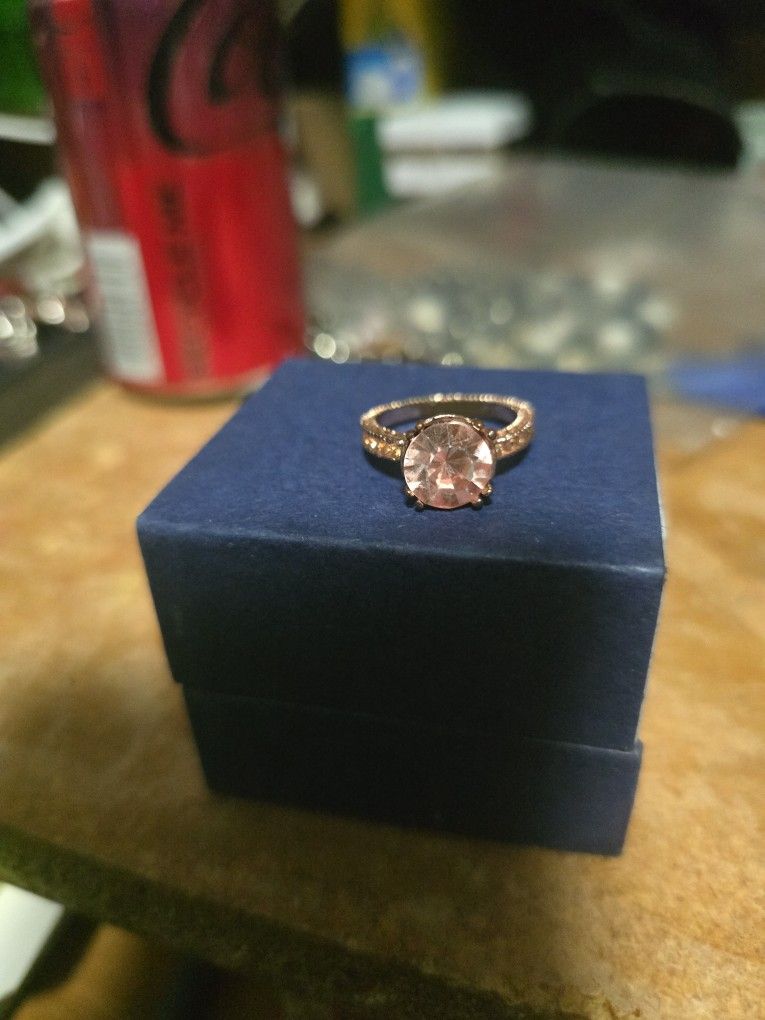 Size 7 Citrine Rose Gold Ring