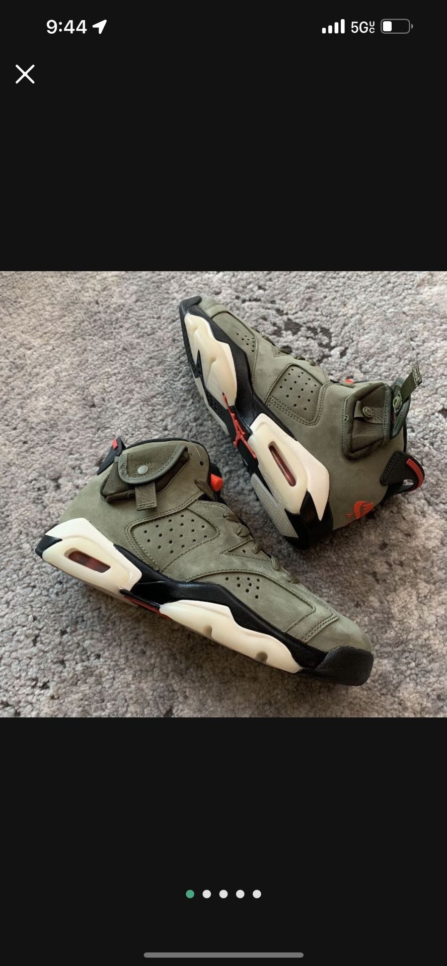 Air Jordan 6 Retro (GS) “Travis Scott” Size 6.5y Youth Brand New With Nike Receipt