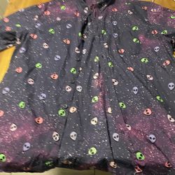 Men’s Alien Dress Shirt Halloween Costume Disco
