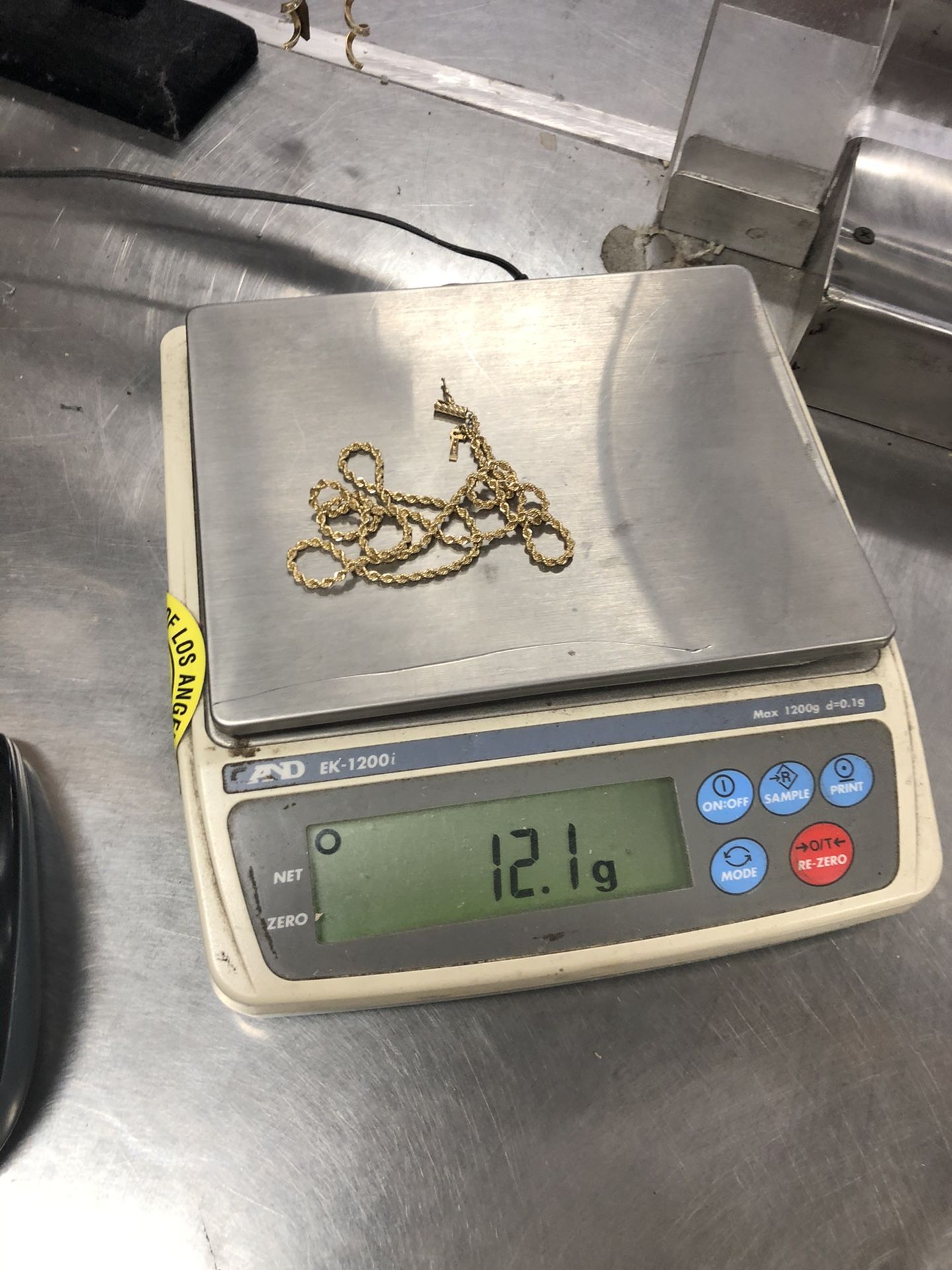 14k Gold Rope Chain 12.1 Grams 22”