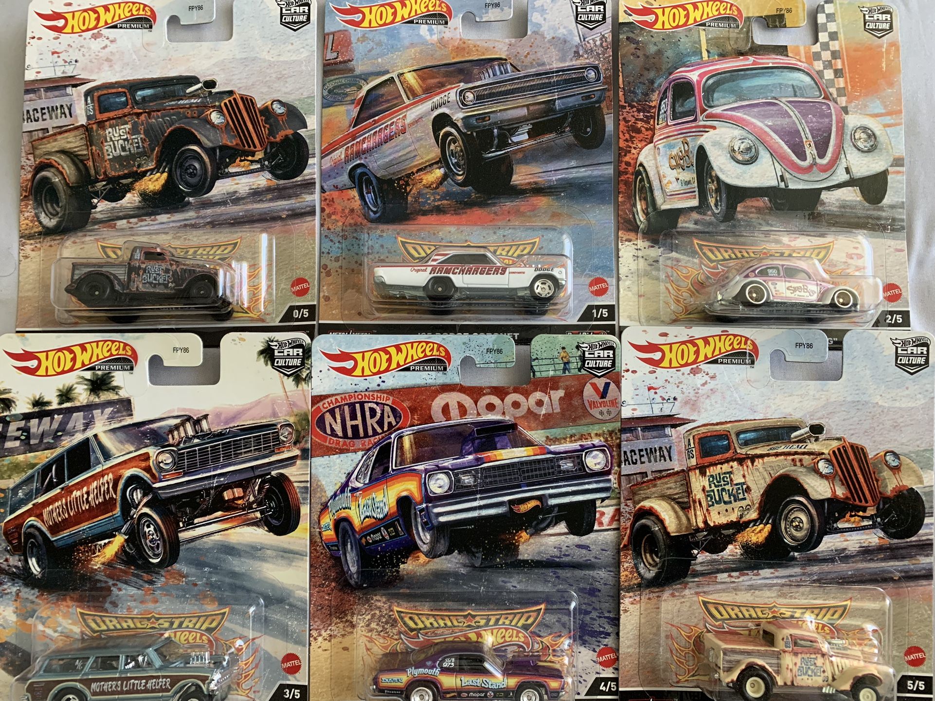 HOT WHEELS CAR CULTURE PREMIUM SET OF 6 CARS DRAG STRIP DEMONS DODGE CHEVY VW +,All Products : American Fashion Style Bags On Sale
