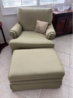 Club chair and ottoman