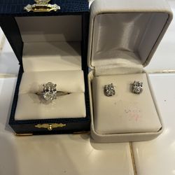 Diamond Ring and Earrings