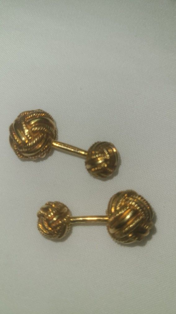 Woven Knot cufflink Gold Cufflinks