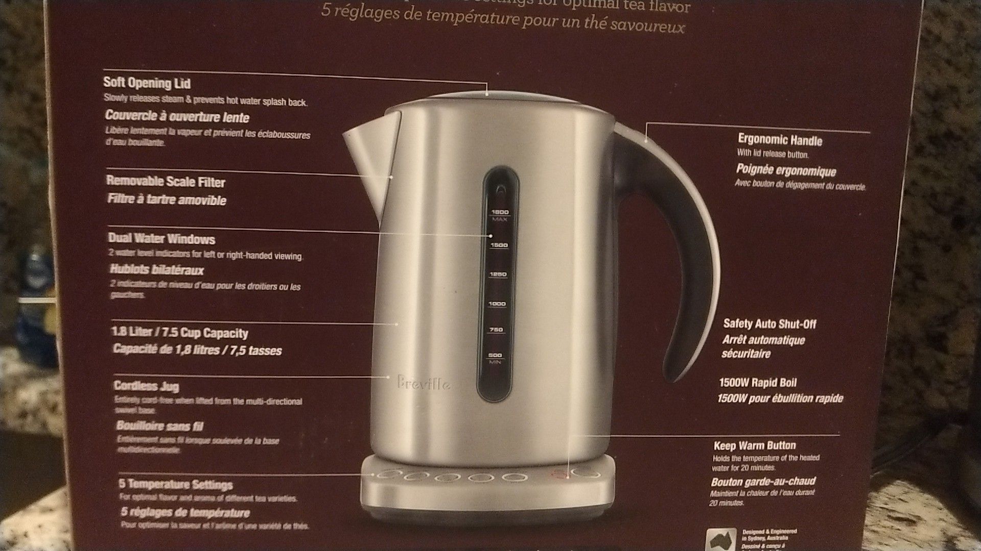 Breville variable rate boil kettle