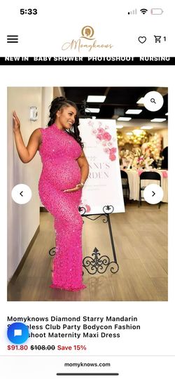 Pink Maternity Dress