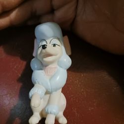 Vintage Disney's Oliver & Company Soft Rubber or Plastic Figure Poodle Girl Dog 1988