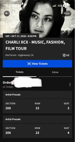 Charli xcx tickets might one la
