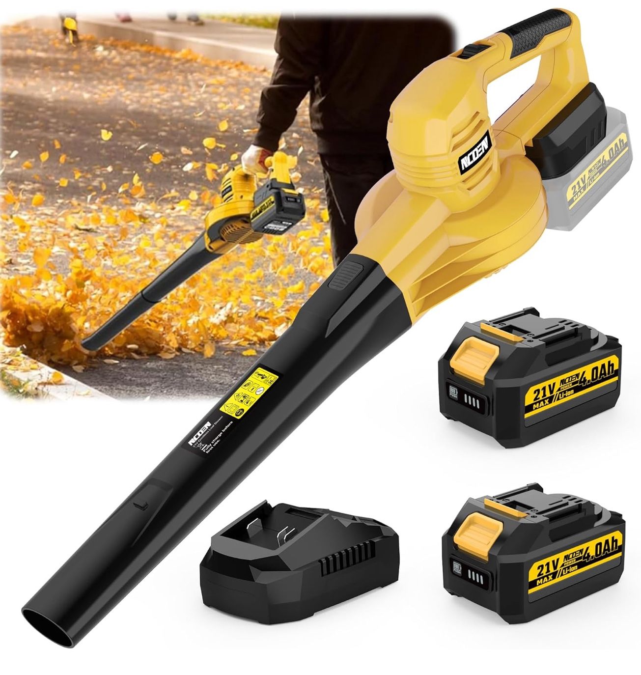 🎄🎁✨BRAND NEW IN BOX，🔥 21V Leaf Blower Cordless with 8.0Ah Max Battery and Charger 💰$50