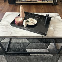 Coffee Table With Decorative Tray  