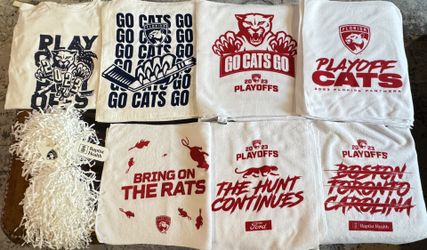 2023 RARE FLORIDA PANTHERS STANLEY CUP PLAYOFF TOWELS FULL SET RARE Boston Toronto Vegas