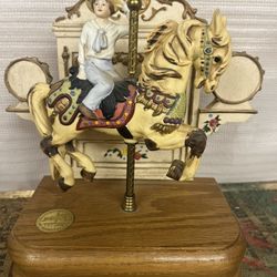 American Music Box Carousel Siged by Tobin Fraley Third Edition "Edelweiss"