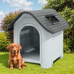 Dog House Outdoor Plastic Doghouse Water Resistant Pet House