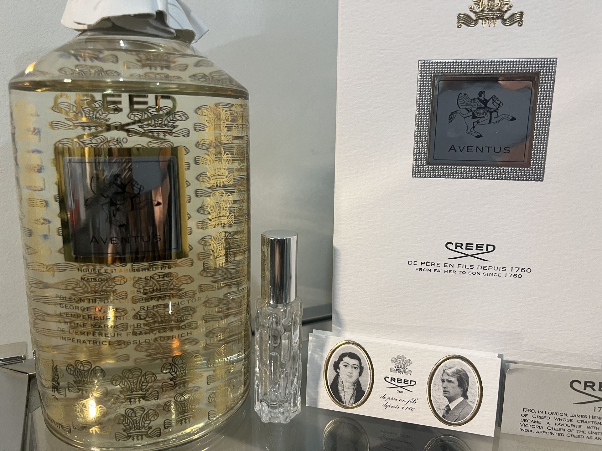 Creed Aventus Eau De Parfum Travel Size Spray 10ml / 0.33oz Batch F002525 Sample