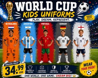 World Cup kids uniforms futbol