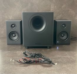 NZXT Relay Speaker System Bundle – Dual Desktop Speakers + 140W Subwoofer