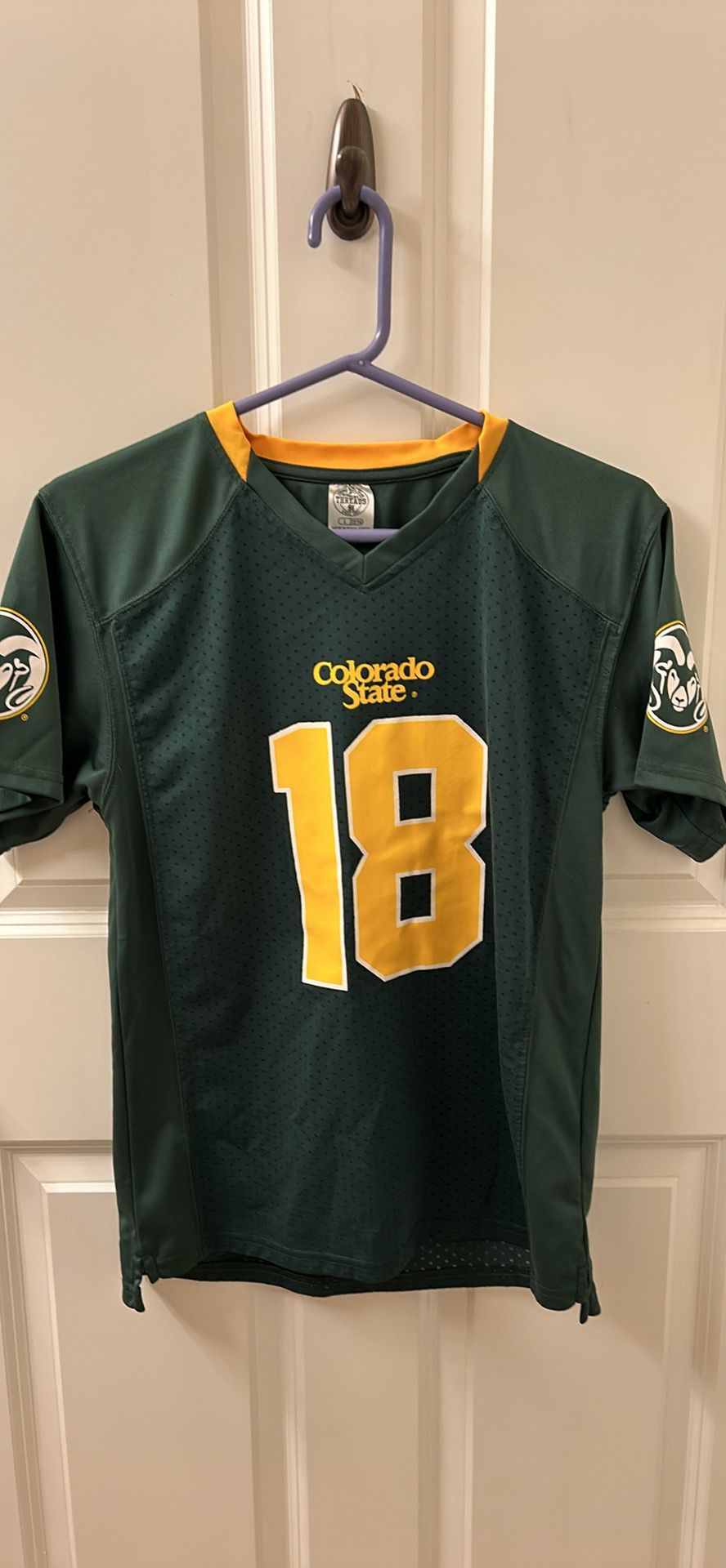 Colorado State Rams #18 CSU Football Jersey Kids Large 12/14 Fits Small Adult