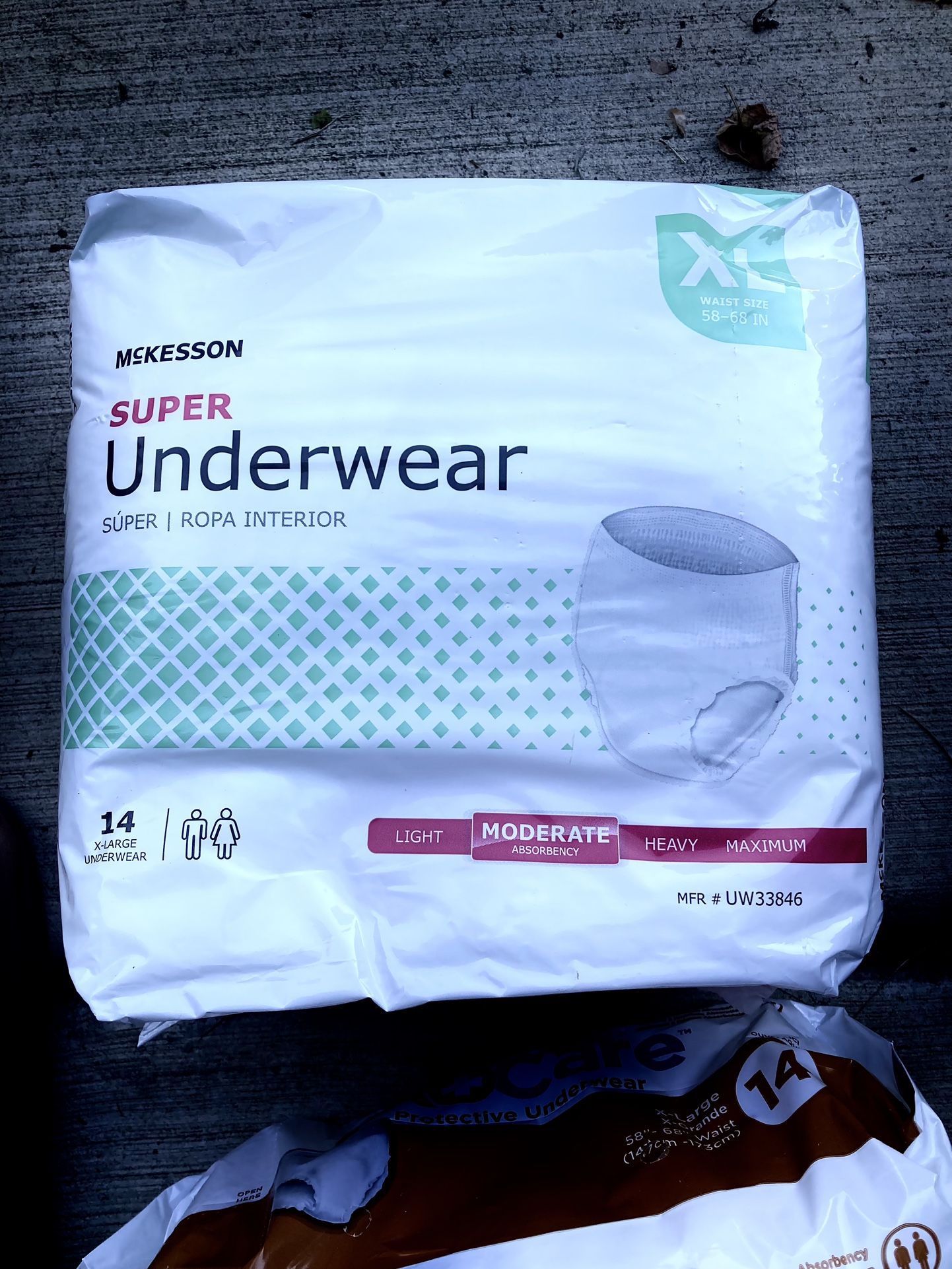 4 NEW McKesson Super Underwear Pkgs Adult Incontinence