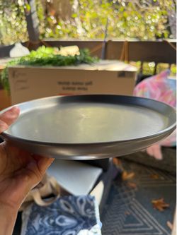 Threshold grey dinner plates