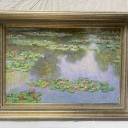 Hand-Painted Oil Painting Wooden Frame 45.5” X 33.5”