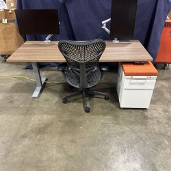 JRB Studio/ Herman Miller 72” Standing Desks! Electric Height Adjustable Sit Stand Desk! We Also Have Herman Miller Chairs And Monitor Arms!