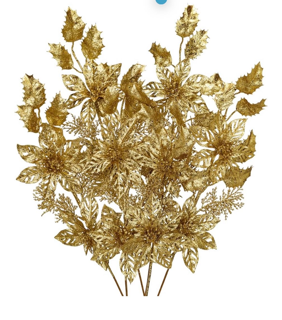 Christmas Tree Picks 25 Inch Glitter Christmas Flowers