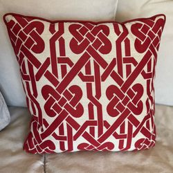 Zippered Throw Pillow 18” (Custom Made) - Red