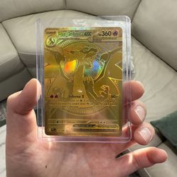 Gold Mega Charizard X Ex✅