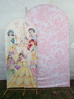 Disney Princess Party Backdrop Arch Covers Set of 2