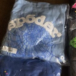 Blue Sp5der hoodie 