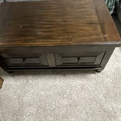 brown coffee table