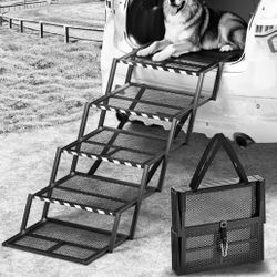 Foldable Dog Steps for Car SUV Truck – 300lb Capacity – Open Box