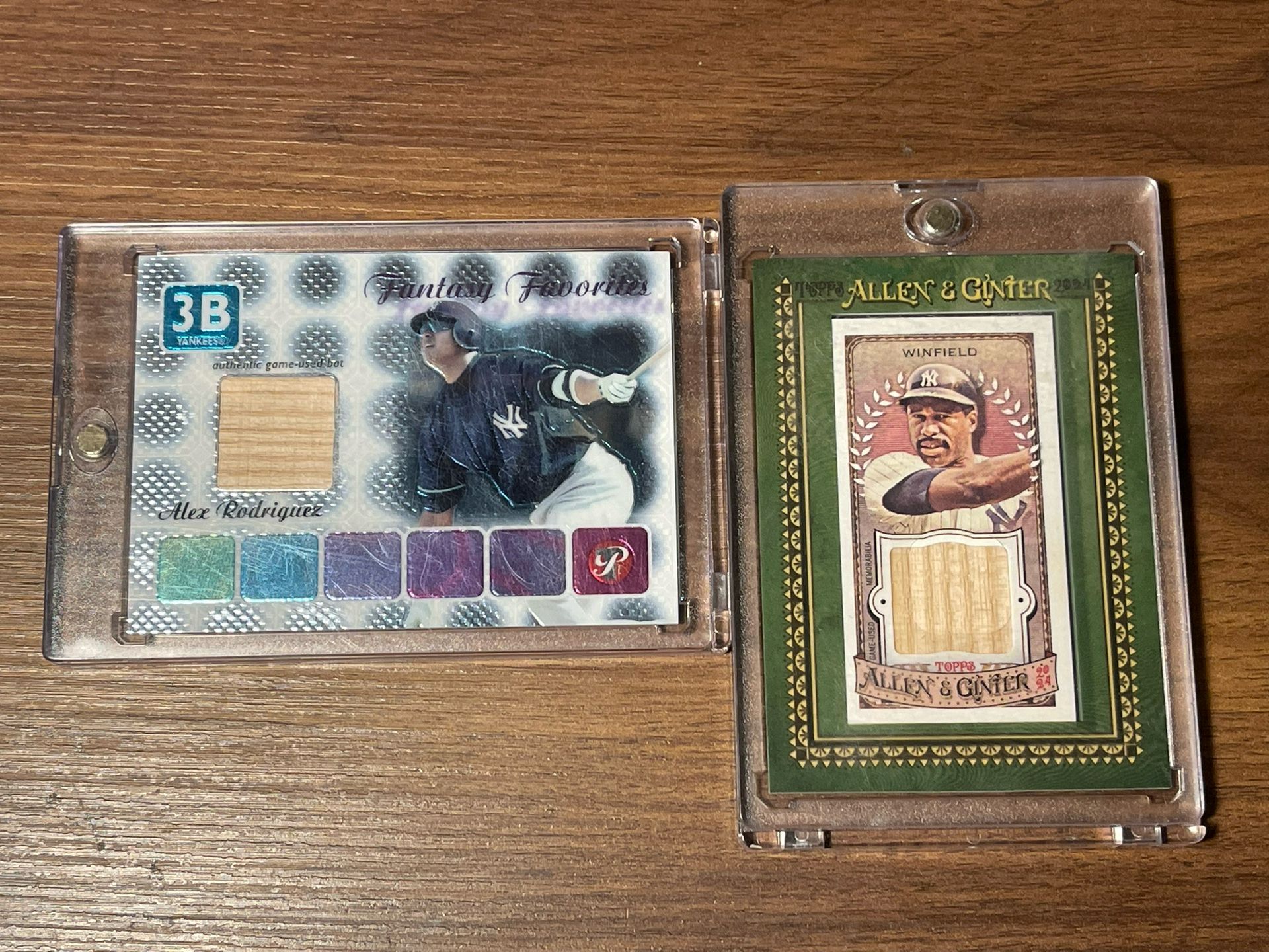 New York Yankees relics Alex Rodriguez and Dave Winfield