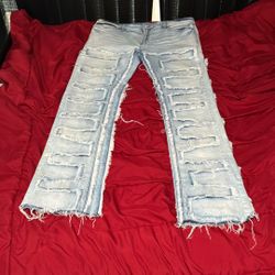 stacked/flared jeans 