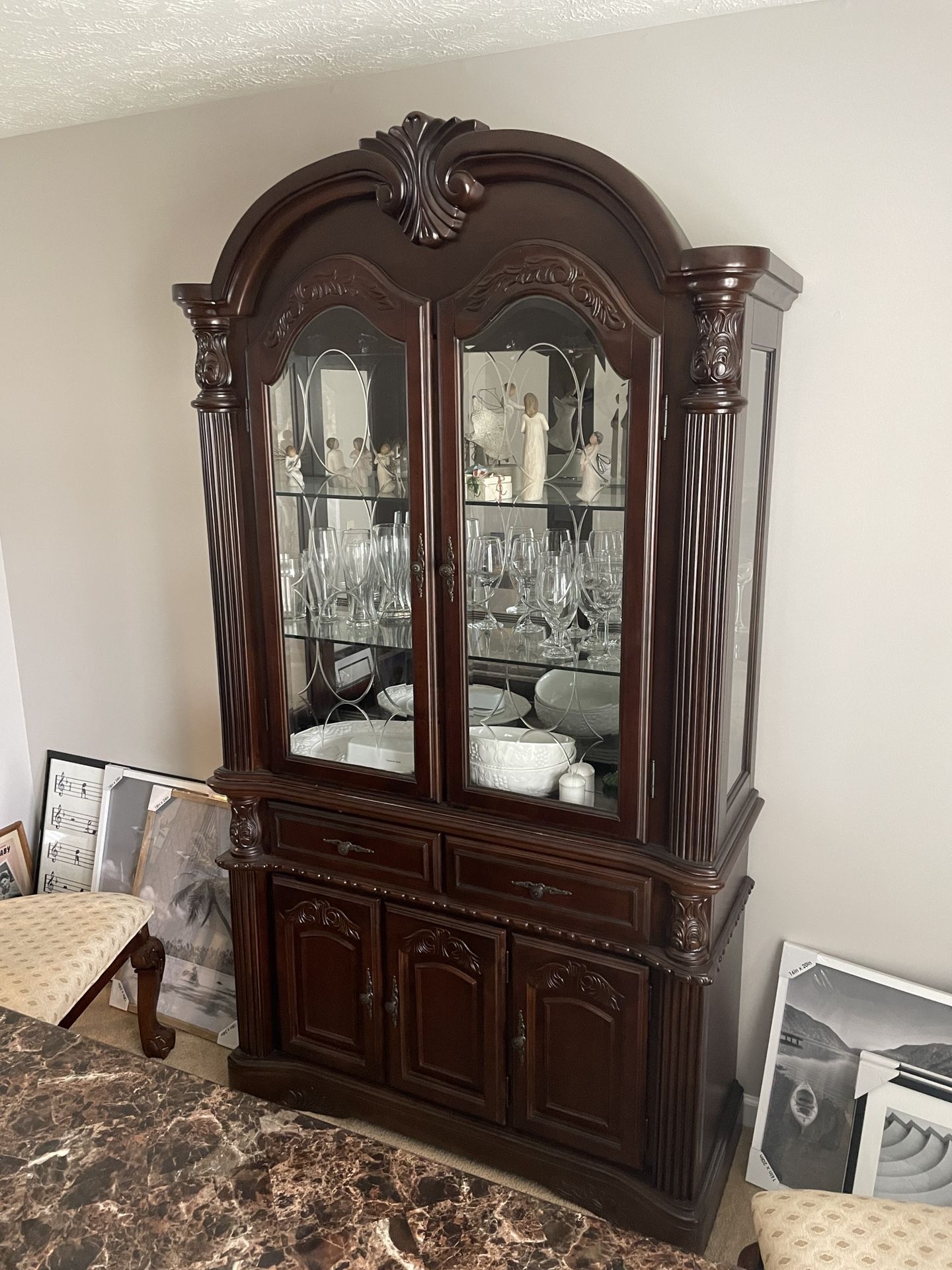 China Cabinet - Dining Room Table And Chairs