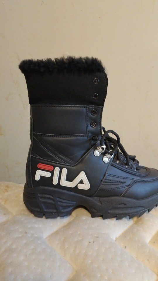 Fils Boots Black Red White Kids Size 5