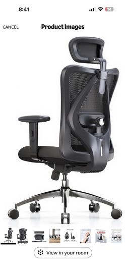 SIHOO M18 Ergonomic Office Chair, High Back Mesh Desk Chair with Adjustable Headrest & Lumbar Support, 330lbs Capacity Computer Chair with 2D Armrests