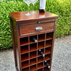 Pottery Barn Wood Bar / Wine Rack