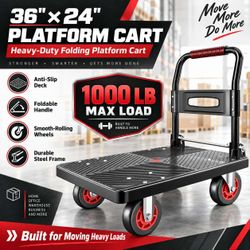 36x24 Heavy-Duty Folding Platform Cart 1000 lb