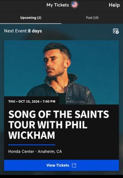 2 tix - Phil Wickam (Anaheim, CA)