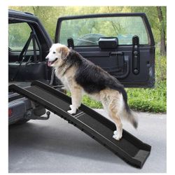 Folding Dog Ramps, 62”L Portable Pet Ramp for Large Dogs SUV,Cars,Lightweight Cat Ramp Non-Skid Surface Steps for High Bed,Stairs,Couch-Easy Storage,S