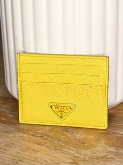 Prada Yellow Card Holder
