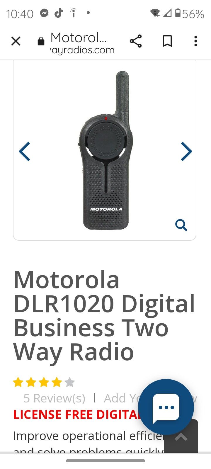 Motorola DLR 1020 Two Way Radio