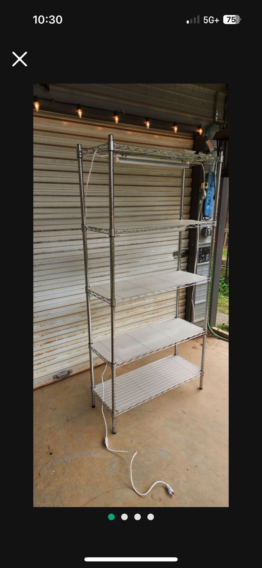 Wire Rack/Shelf With Grow Lights