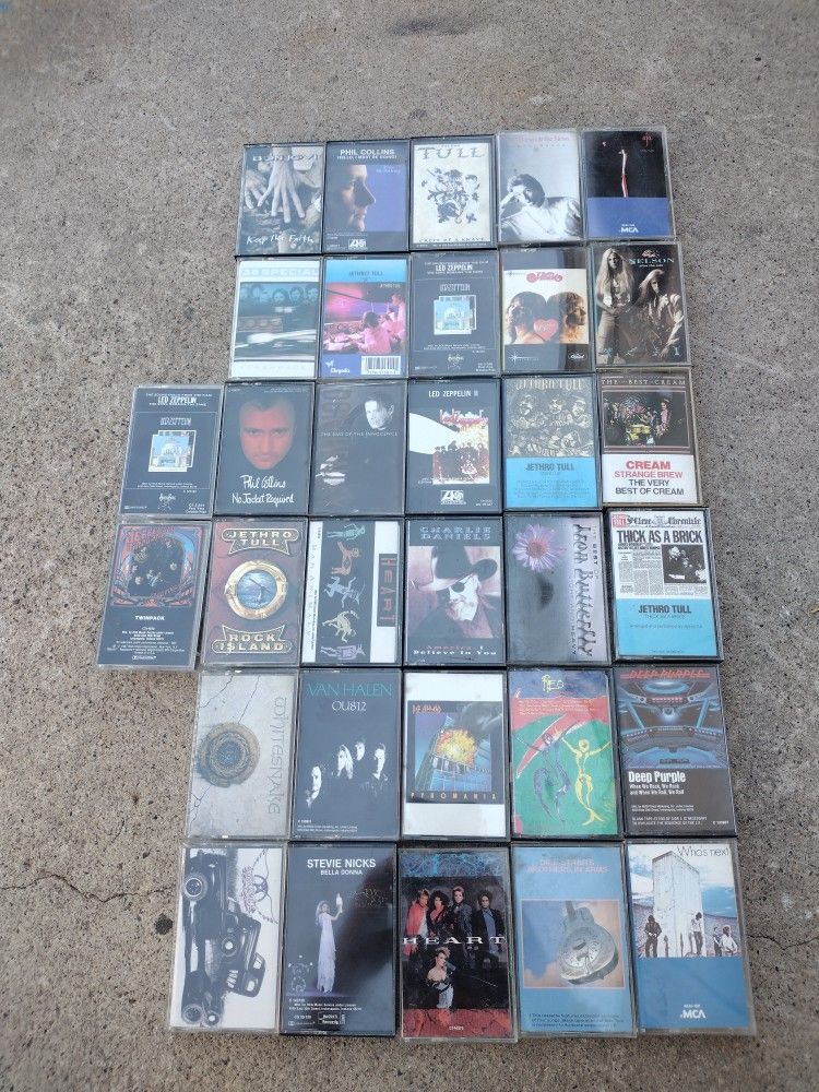 vintage classic collectible cassette tapes rock and roll no offers no trades all in good shape 75th Ave Indian School serious buyers only please