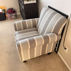 Ashley-Style Striped Accent Chair – Like New