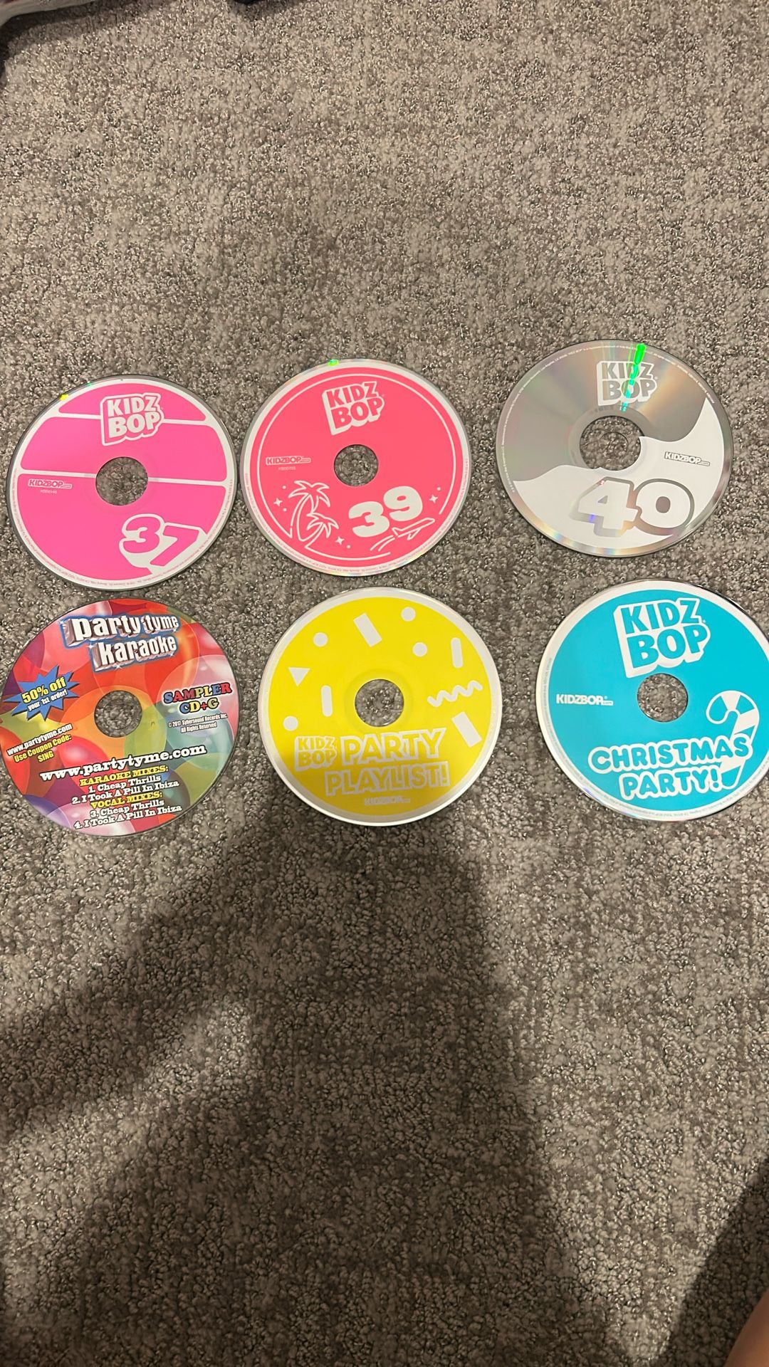 Kidz-Bop cds (37, 39, 40, party time karaoke, party playlist, christmas party)