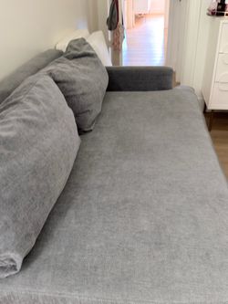 West Elm Gray Sofa – Comfortable, Stylish, and Well Maintained